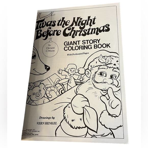 Twas the night before Christmas Giant Story Coloring Book by Vern Henke - Picture 5 of 9